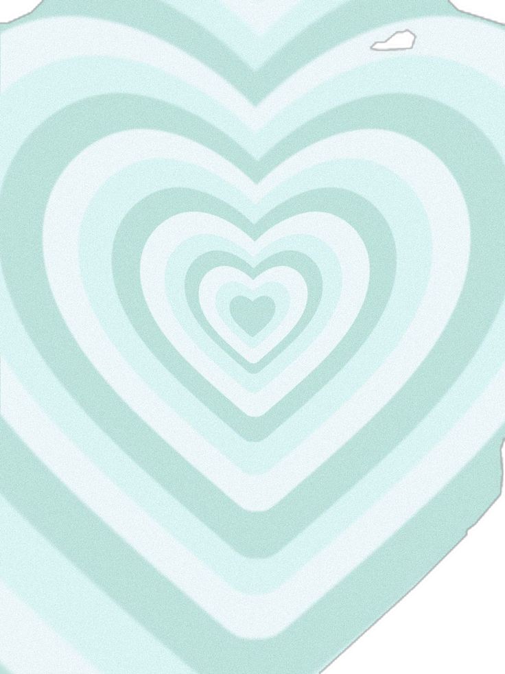 a heart shaped pattern in pastel blue and white