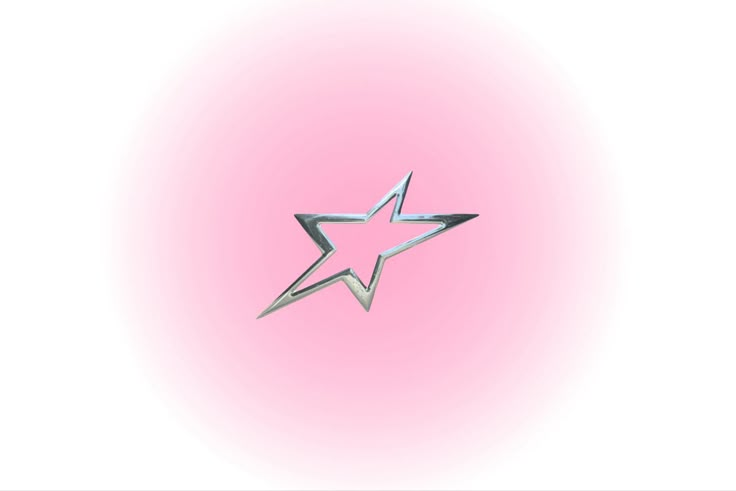 a silver star on a pink background