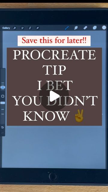 an ipad with the text procreate tip i bet you didn't know