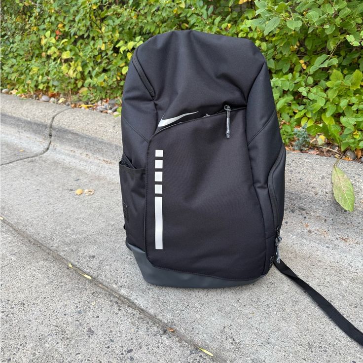 Brand New Nike Elite Backpack Lots Of Room And Very Spacious Nike Black Rectangular Backpack, Nike Standard Backpack, Nike Black Standard Backpack, Nike Black Backpack For Daily Use, Black Backpack With Dust Bag For On-the-go, Nike Black Travel Backpack, Black Rectangular Backpack With Zipper Pocket, Sporty Black Rectangular Backpack, Nike Backpack For Outdoor Activities