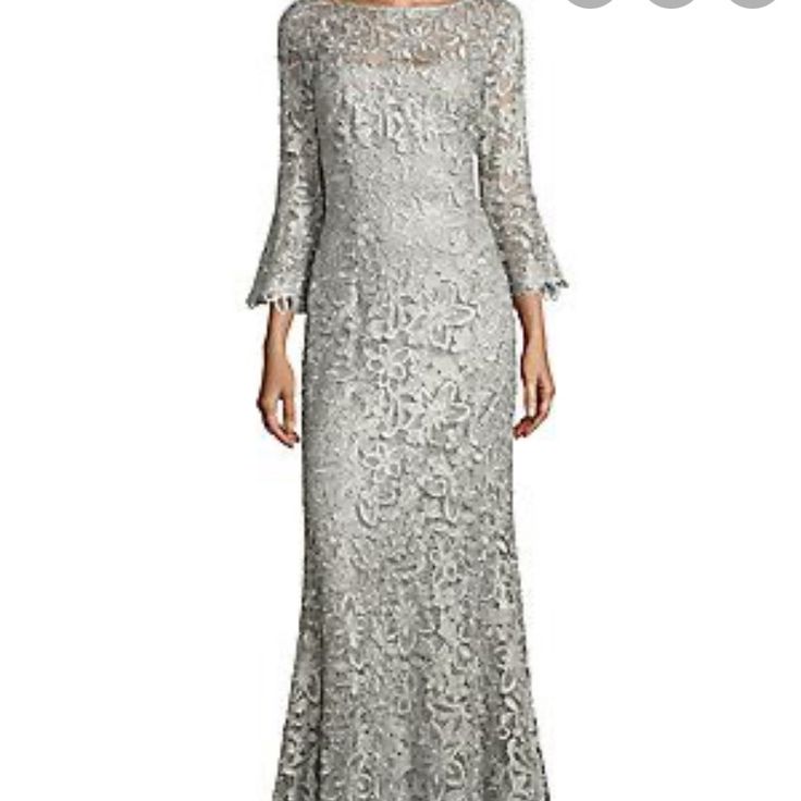 Mother Of Bride Dress Worn Once For Wedding! Size 16. Mother Of The Bride Fashion, Gaun Dress, Evening Gowns With Sleeves, Dress Pesta, Teri Jon, Mother Of Groom Dresses, Evening Gown Dresses, Mob Dresses, Mothers Dresses