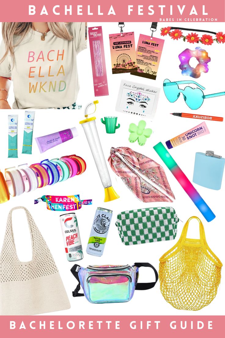 the back to school bag filled with items from bachelorette gift guide, including sunglasses and other accessories