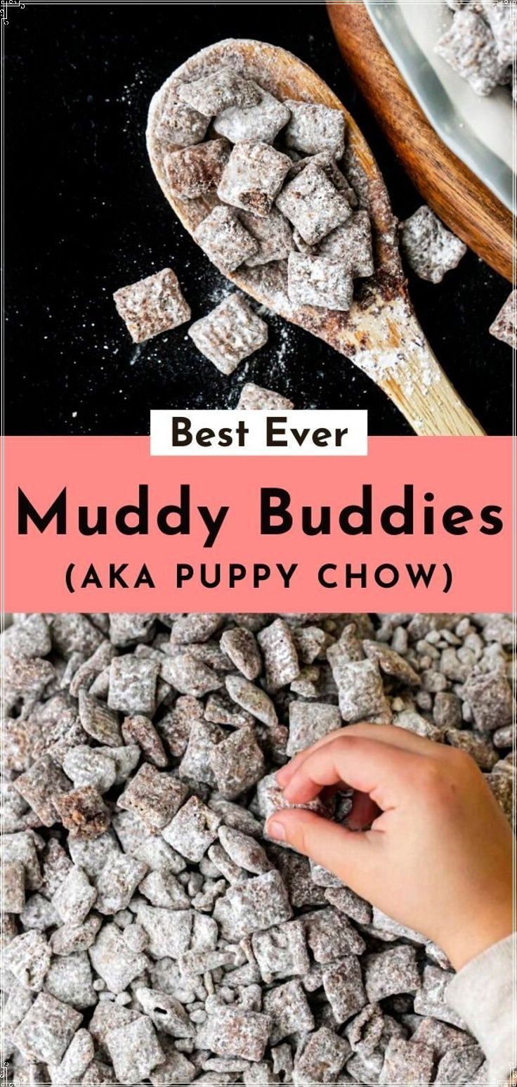 the best ever muddy buddies aka puppy chow recipe is easy to make and so delicious