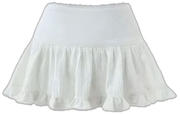 Fitted Mini Skort For Daywear, Feminine Lace Trim Mini Skirt, Feminine Mini Skirt With Lace Trim, Feminine Mini Skirt Bottoms With Lace Trim, Spring Ruffles Swim Skirt, White Ruffle Hem Mini Skort, White Mini Skort With Ruffle Hem, Daywear Mini Skirt With Lace Trim, Feminine Gathered Mini Skirt