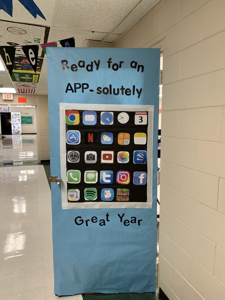 a bulletin board that says ready for an app solutely great year