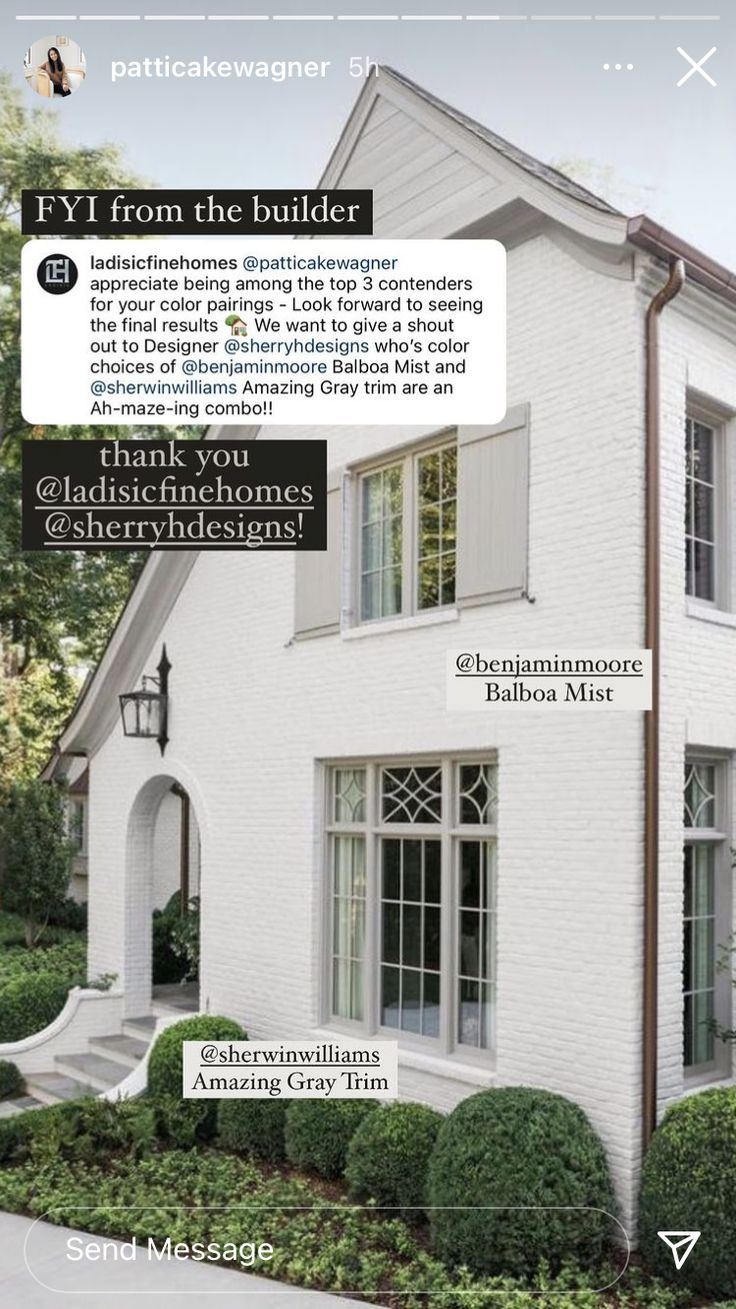 the front cover of architectural digest magazine, featuring an image of a white brick house