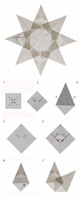 instructions to make an origami star