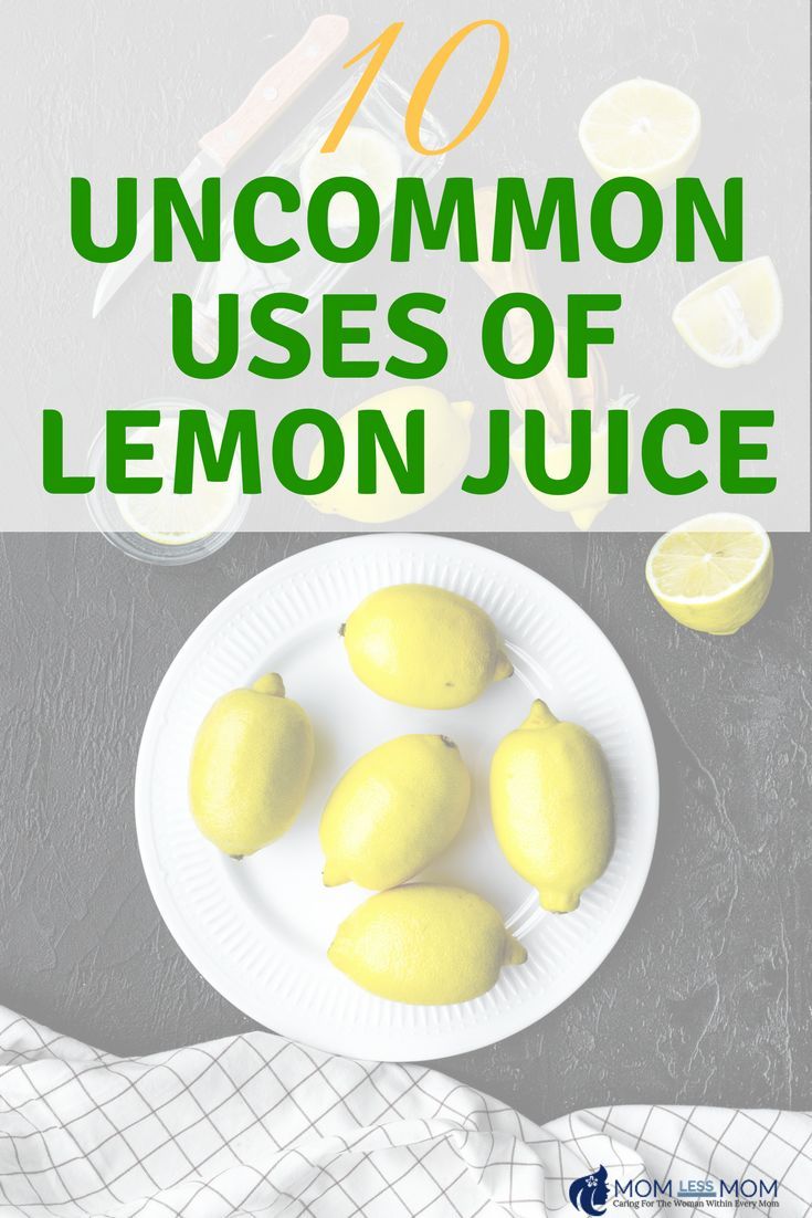 lemons on a plate with the title overlay reads 10 uncommon uses of lemon juice