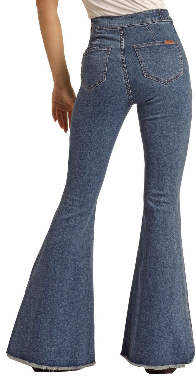 92.5% Cotton 6% Polyester 1.5% Spandex Stretch Flare leg High rise Button closure #RRWD7PRZRA Walmart No Boundaries Denim Flare Leg With Diamond Pattern, Bell Bottom Pants Country, Bell Bottom Jeans Stores, Cheap Blue Bottoms With Belt Loops, High Waisted Cowboy Jeans, Low Cut Bell Bottom Jeans, Luxury Flare Bottoms With Frayed Hem, High Waist Bell Bottom Jeans, Cheap 90s Inspired High Rise Bottoms