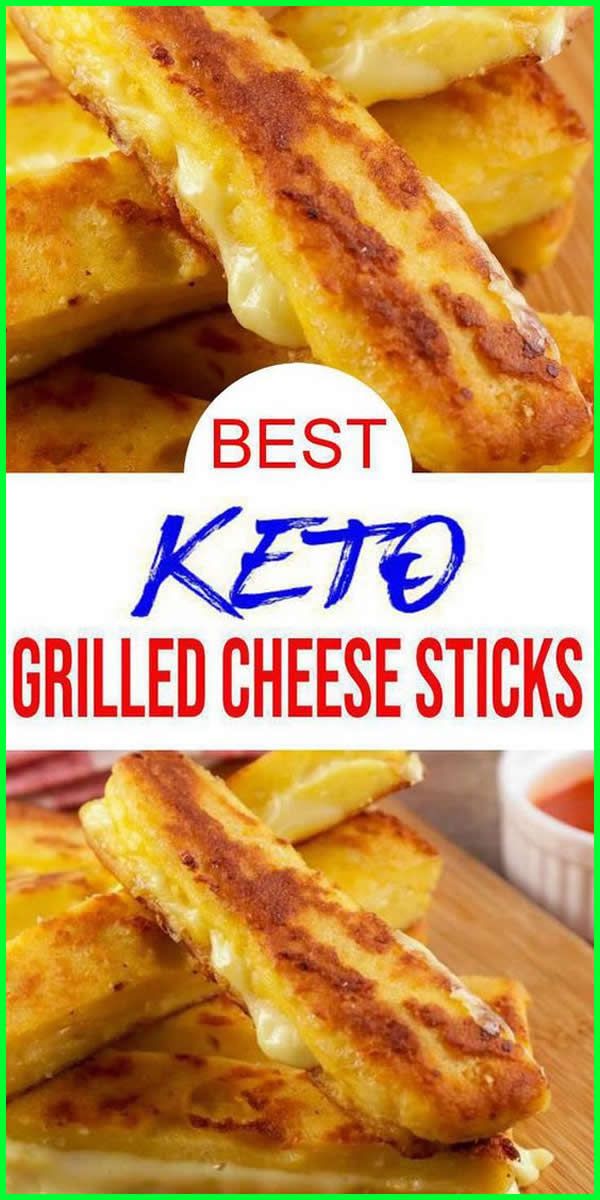 grilled cheese sticks stacked on top of each other with the text best keto grilled cheese sticks