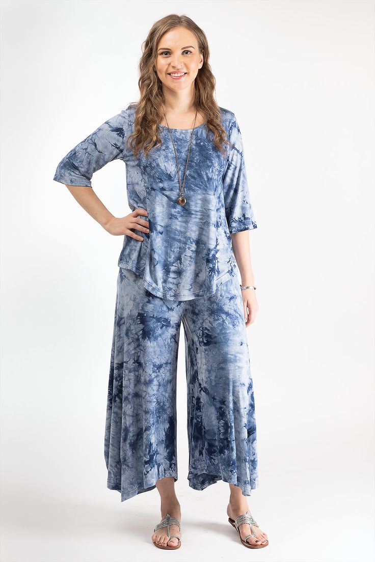 Designed to be effortlessly versatile,Crafted from lightweight material, these pants make dressing for warmer days a breeze. 100% Viscose Pull-on styling Wide-leg silhouette Imported Style No: NP81 Tie Dye Pants, Dress Making, Tie Dye, Wide Leg, Marble, Pants, Blue, White, Design