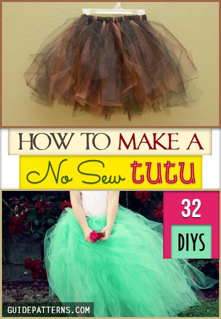 the instructions for how to make a no sew tutu skirt in 3 easy steps