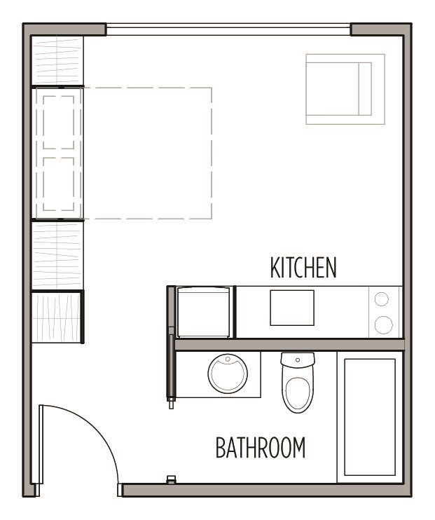 the floor plan for a small apartment