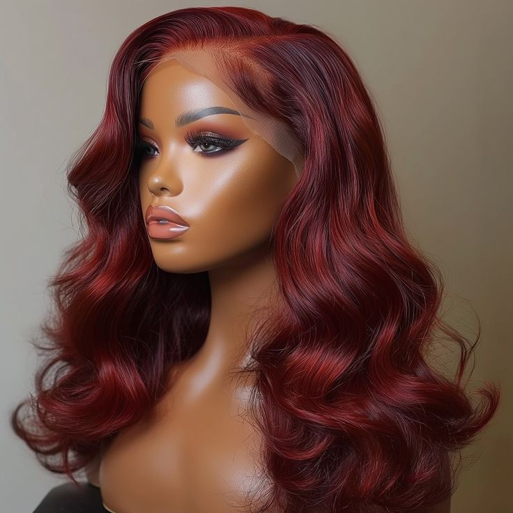 Fairwell Hairstyles, Red Hair Wig, Lux Hair, Wig Wavy, Chocolate Bunnies, Tape Ins, Red Wig, Wavy Wigs, Wavy Wig