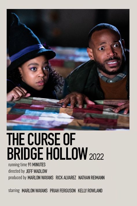 the curse of bridge hollow poster with man and woman looking at something in front of them