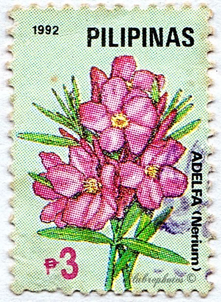 a stamp with pink flowers on it and the words,'pelipnas '