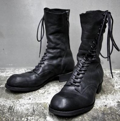 Julius Combat Spiral Distressed Boots Best Mens Winter Boots, New Rock Boots, Mode Shoes, Black Combat Boots, Military Boots, Cool Boots, Designer Boots, Handmade Shoes, Tall Boots