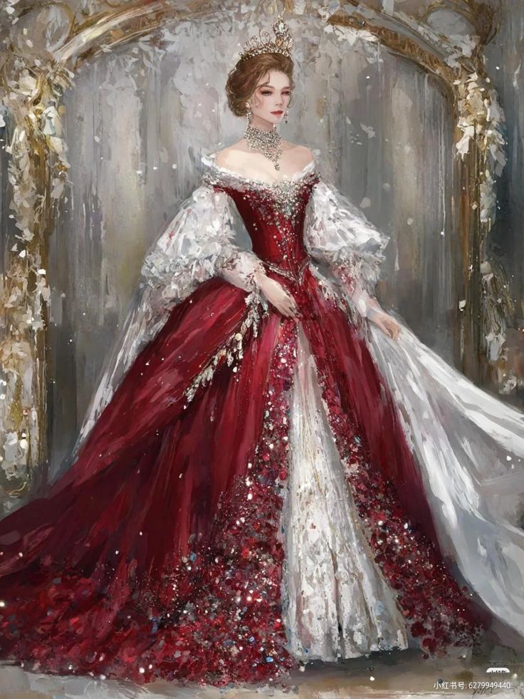 Royal Dress Aesthetic, Fantasy Queen Dress, Royal Gowns, Looks Country, 파티 드레스, Old Fashion Dresses, Fashion Sketches Dresses, Dresses Aesthetic, Fantasy Dresses