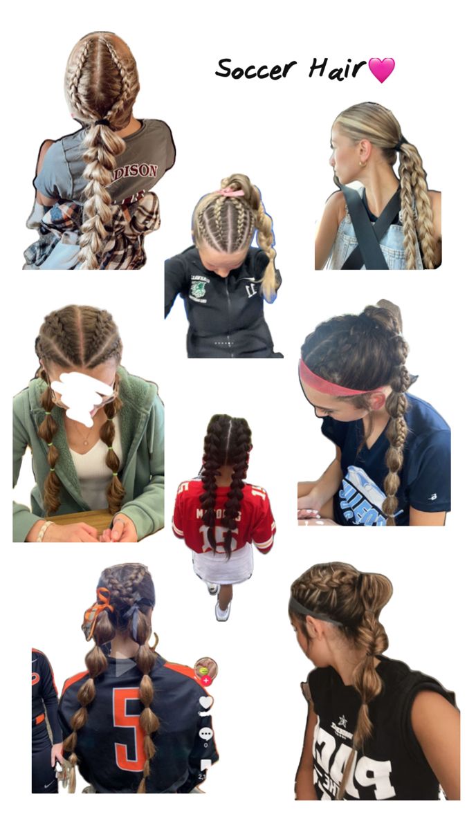 cute athletic hairstyles for any sport🩷 Cute Athletic Hairstyles, Cute Sporty Hairstyles, Soccer Hairstyles, Soccer Hair, Track Hairstyles, Sport Hair, Cute Curly Hairstyles, Hippie Hair, Blonde Hair Inspiration