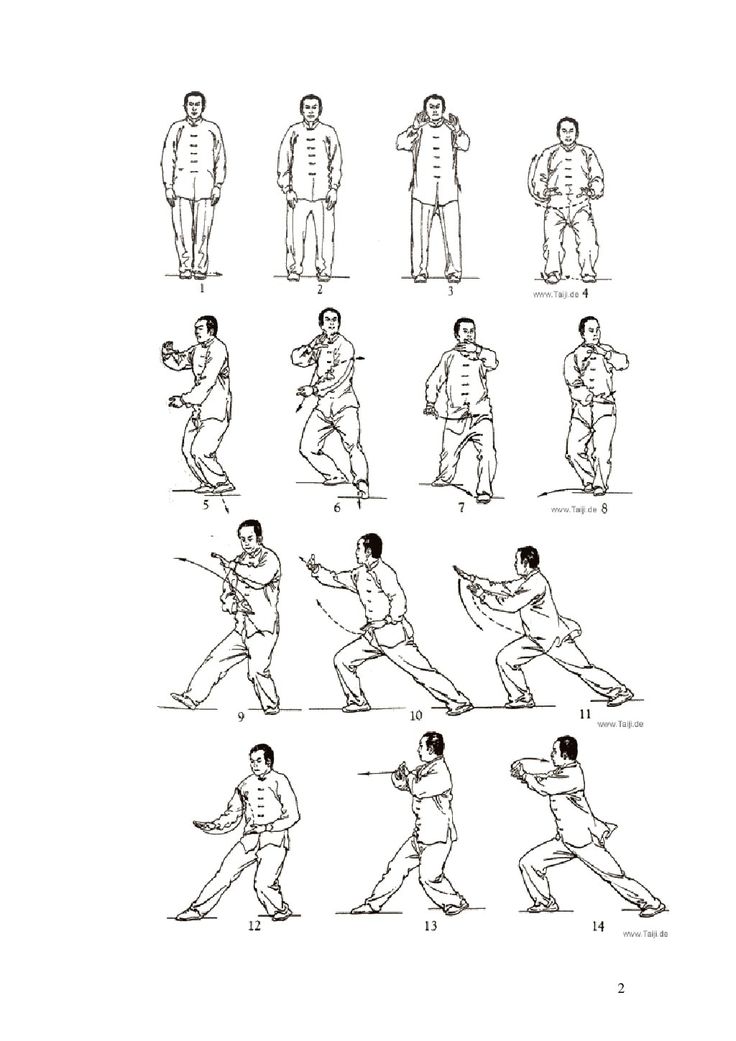 an instruction manual for how to do karate in various poses, from the front and back