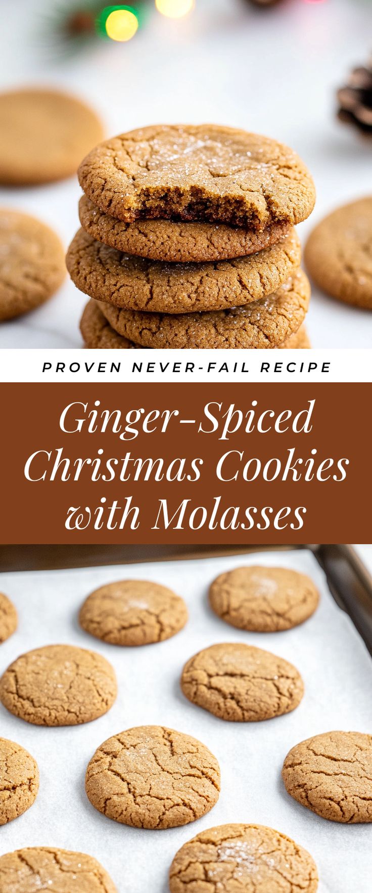 Image for Ginger-Spiced Christmas Cookies with Molasses Ginger Molasses Christmas Cookies, Gingerbread Cookies With Molasses, Molasses Cookies Gluten Free, Oatmeal Ginger Molasses Cookies, Ginger Christmas Cookies, Cookies With Molasses, Molasses Ginger Cookies, Classic Christmas Cookies, Ginger Spice Cookies