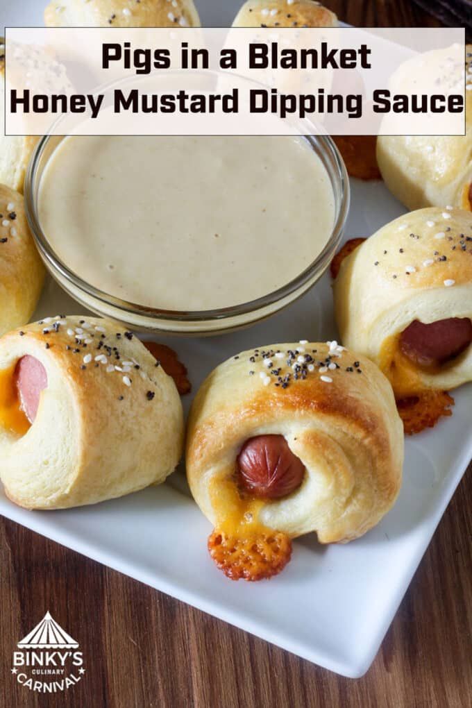 hot dogs wrapped in bread and topped with cheese