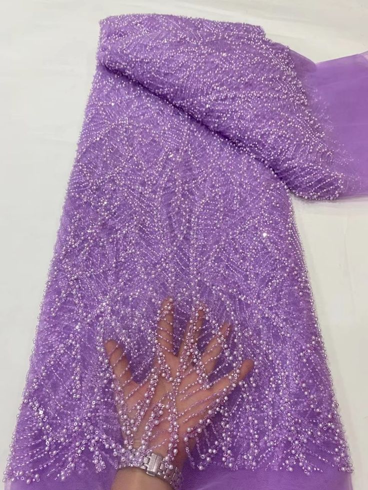 This high quality Fabric is measured in 5 Yards With Embroidered Beading and Sequin. It is soft, very delicate and beautiful. This high Quality Fabric is made with Fashion embroidered rhinestones can be used in making party wedding dresses, skirts, shawls, scarves and other other fashion apparels as you would like. Size : Length : 5 yards (180 inch). Width: 50 inch (Please allow slight deviation for the measurement data ,±1 inch) Material: 100% Polyester, Tulle Lace Fabric, Eco-Friendly embroide Beaded Lace Fabric, Blue Party Dress, Beaded Tulle, Luxury Fabric, Lace Styles, Bridal Fabric, Lace Material, African Lace, Formal Dresses For Women