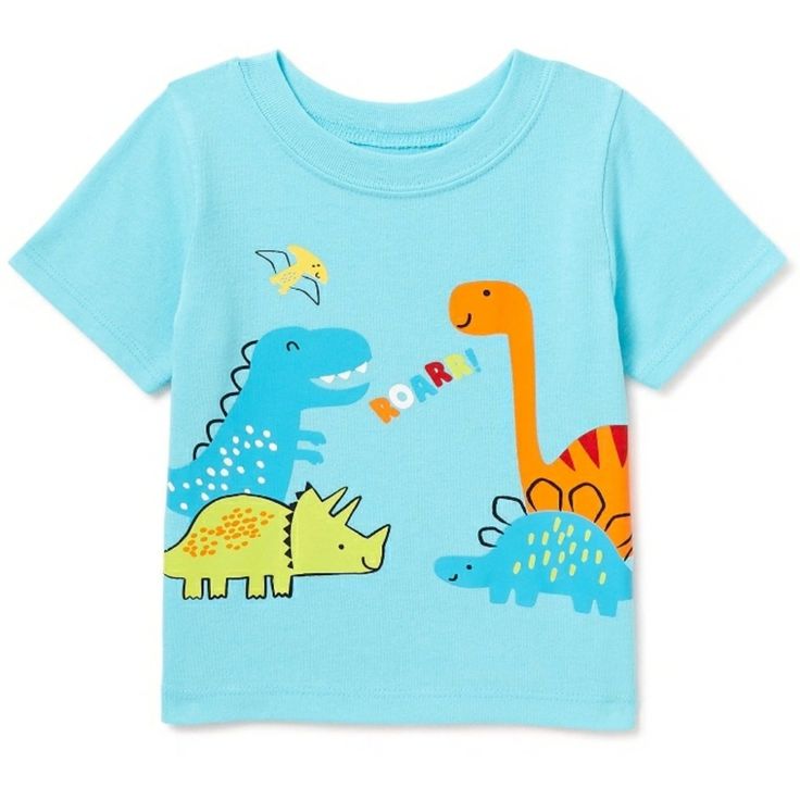 Garanimals Baby Boy Dinosaur Sleeve Tee Size 12 M Super Cute Baby Blue Color Design Of Dinosaurs Blue Dinosaur Print Top For Playtime, Casual Blue Top With Dinosaur Print, Playful Dinosaur Print Summer Tops, Playful Dinosaur Print Tops For Summer, Short Sleeve Dinosaur Print Tops For Playwear, Playful Cotton T-shirt With Dinosaur Print, Playful Summer Tops With Dinosaur Print, Playful Dinosaur Print Crew Neck T-shirt, Cute Dinosaur Print Cotton Top