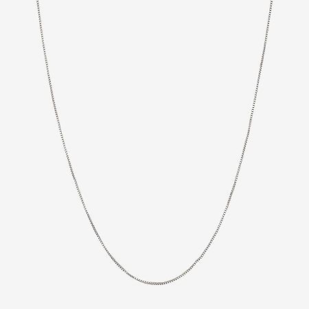 Included: 1 Necklace(s)Features: Quick ShipJewelry Closure: Spring Ring ClaspLink Construction: SolidMetal Color: WhiteChain Length: 20 InchChain Width: .53 MillimetersChain Gauge: 028Chain Construction: BoxCare: Wipe CleanMetal: 14k White GoldNecklace Type: Chain NecklacesCountry of Origin: Imported White Gold Curb Chain Necklace As Gift, White Gold Snake Chain Necklace For Gift, Classic White Gold Charm Necklace With Cable Chain, Gift Silver Link Chain Necklace, White Gold Curb Chain Necklace In Fine Jewelry Style, Classic Silver Chain Necklace As A Gift, Classic Silver Chain Necklaces As A Gift, Classic Silver Chain Necklace Gift, Adjustable Box Chain Necklace For Everyday