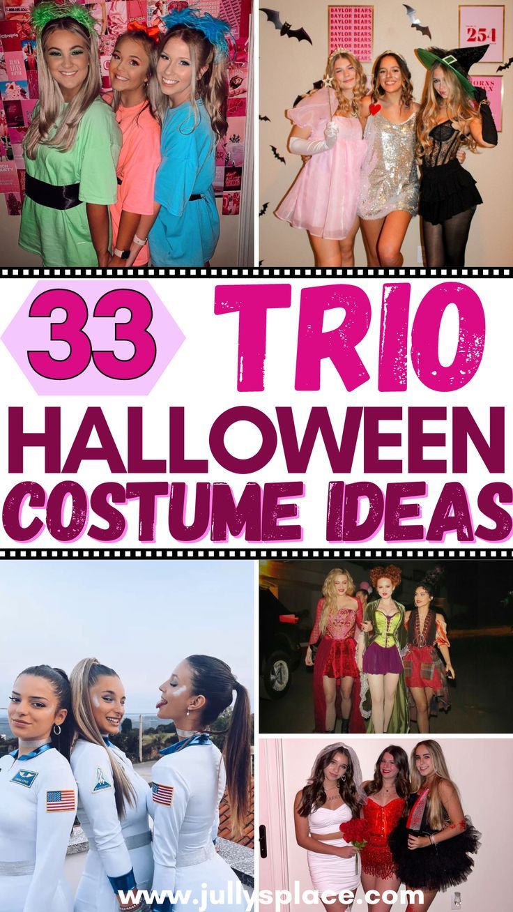 trio halloween costumes, halloween costume ideas for 3 , trio costume ideas, trio halloween costume ideas Group Of 3 Costumes, Halloween Costume Ideas For 3, Costume Ideas For 3, 3 Person Costume, Trio Costume Ideas, Halloween Group Costumes, Iconic Costumes, Trio Halloween Costume Ideas, Trio Halloween Costume