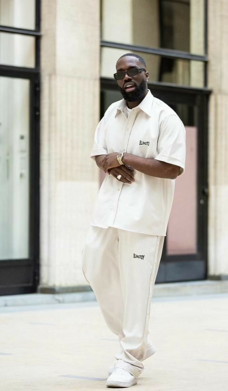 Follow: #fashion #outfitideas #outfit #mensfashion #casualwear #streetwear All White Black Mens Outfit, Neutrals Outfit Men, All White Male Outfit, Birkenstock Outfit Sandals, Outfit Ideas Men Streetwear, All White Outfit Men, Chic Outfits Men, Streetwear Outfit Men, Men's Summer Outfits