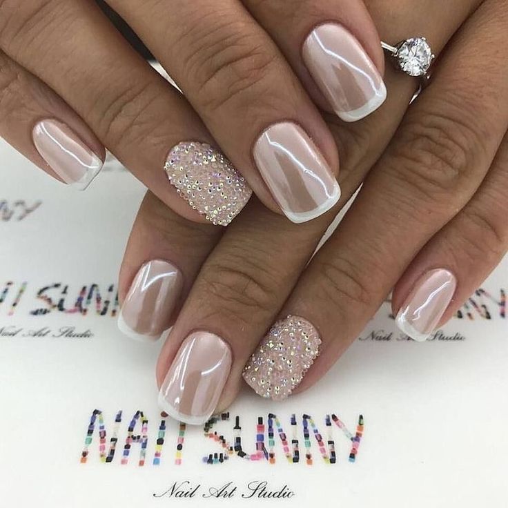 Fall Wedding Nails, Wedding Nails For Bride, Wedding Nails Design, Nail Art Wedding, Bride Nails, Glam Nails, Neutral Nails, Bridal Nails, French Tip Nails