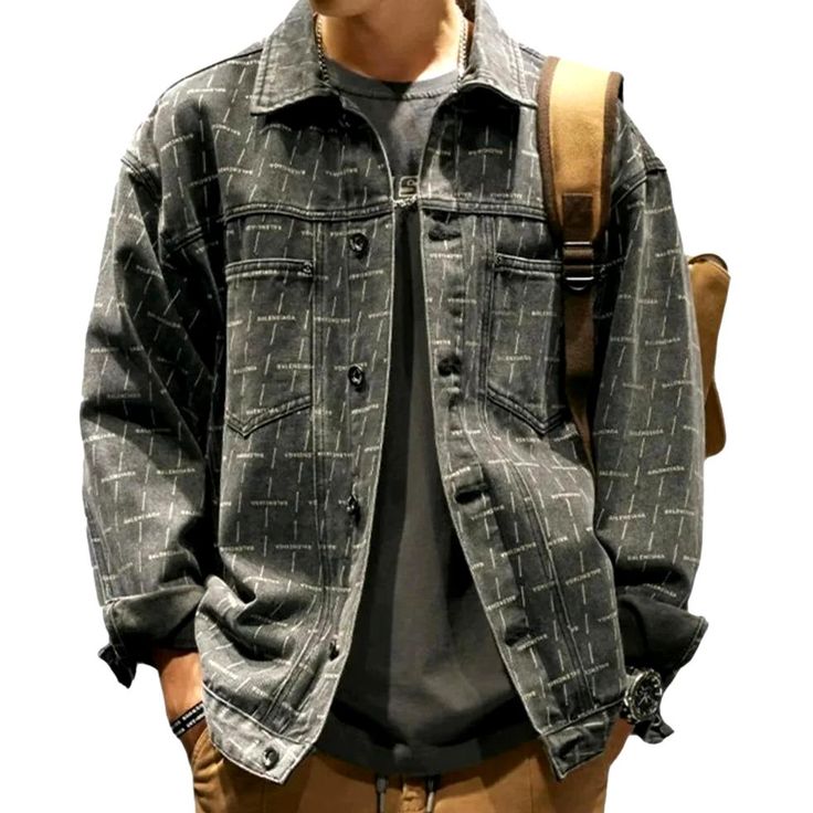 Introducing a streetwear-style staple—our 2023 Autumn-Winter Collection's Oversized Jean Jacket for Men. Blending vintage allure with an audacious. fashionable flair. this denim jacket is the perfect companion for any stylish soul. Revel in its unique features and make a statement that will have everyone admiring your style!Why This Jacket is a Must-Have: Oversized for Comfort: Enjoy the cozy cut of oversized denim. perfect for any informal outing. Painted for a Pop of Color: Add a vibrant twist Retro Cotton Outerwear For Streetwear, Retro Fall Outerwear For Streetwear, Long Sleeve Denim Jacket For Urban Adventures In Fall, Relaxed Fit Outerwear For Spring Streetwear, Denim Outerwear For Streetwear With Long Sleeves, Urban Denim Outerwear For Fall, Button-up Outerwear For Streetwear In Fall, Urban Denim Jacket With Pockets For Fall, Button-up Fall Outerwear For Streetwear