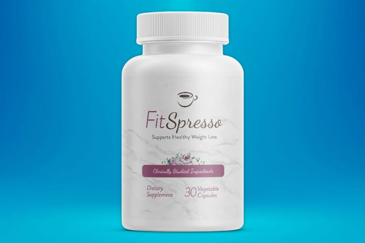 a bottle of fitspresse on a blue background