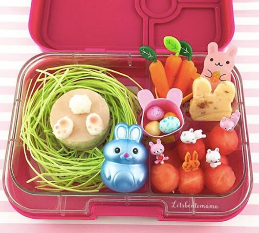 a bento box filled with different types of food