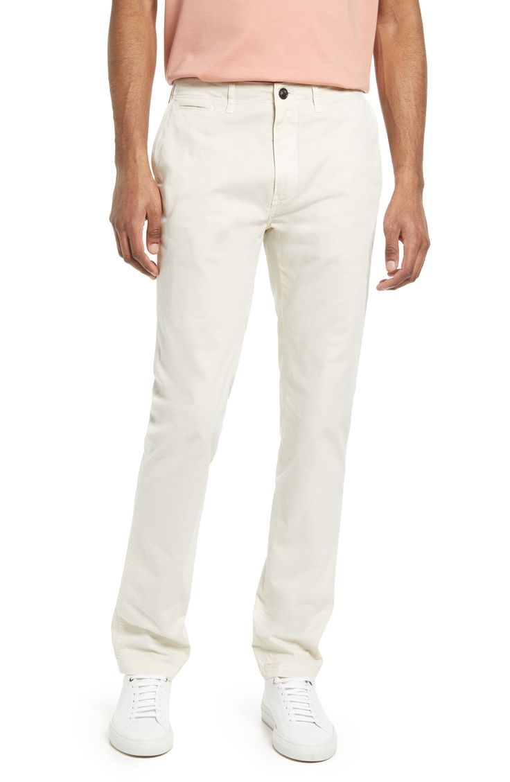 A casual alternative to business-only flat-front styles, these pants are made from comfortable stretch-cotton and tailored in a versatile straight-leg profile. 34" inseam; 14" leg opening 98% cotton, 2% elastane Machine wash, line dry Made in Portugal Straight Silhouette Cotton Bottoms With Five Pockets, Straight Silhouette Cotton Bottoms For Workwear, Business Casual Spring Pants With Straight Silhouette, Cotton Straight Silhouette Bottoms For Work, Cotton Bottoms With Five Pockets In Straight Silhouette, Cotton Bottoms With Straight Silhouette For Work, Straight Fit Cotton Bottoms With Straight Silhouette, Relaxed Fit Cotton Bottoms With Straight Silhouette, Business Casual Straight Silhouette Bottoms For Spring