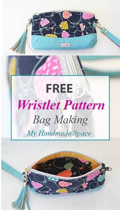 the free wristlet purse bag making pattern is easy to sew and can be made in any size