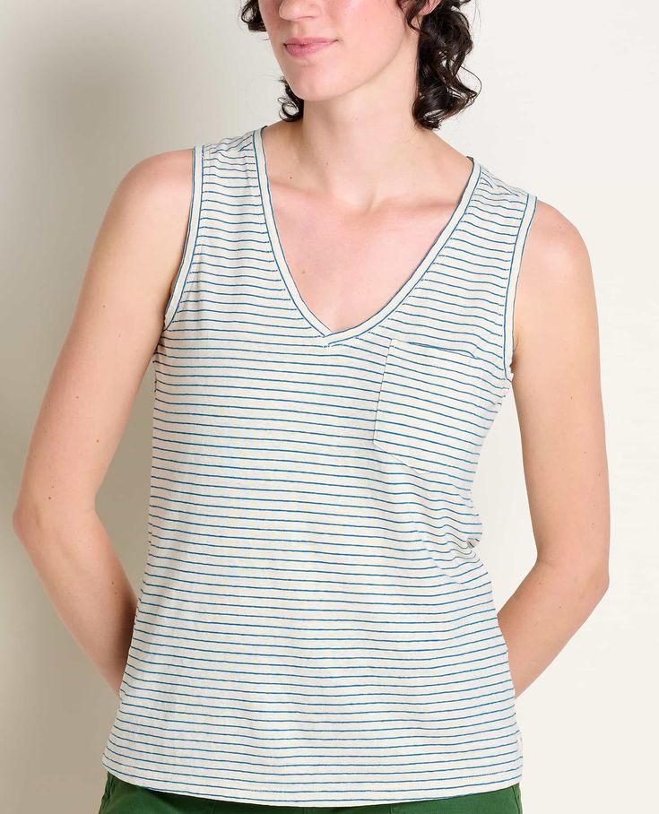 We’re hitting classic style (think patterns that pop and a tuck-ready fit) with a modern twist: an ideal blend of organic cotton and hemp that’s light on the skin and easy on Mother Nature. Casual Organic Cotton Tops For Spring, Comfortable Organic Cotton Tops For Spring, Casual Organic Cotton Top With Pockets, Comfortable Cotton Tops With Pockets, Hemp Fabric, Wide Stripes, Navy Stripes, Womens Size Chart, Small Tops