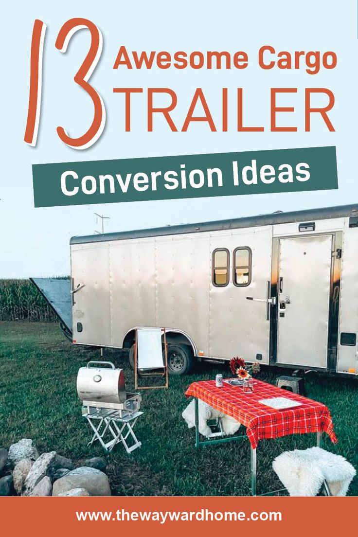 the trailer is set up for an outdoor camping event