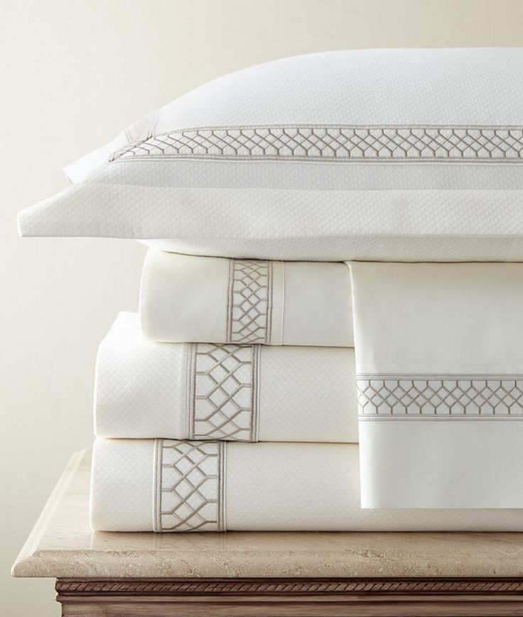 Langston Embroidered Bedding by Legacy Home | Fig Linens Draps Design, Beautiful Bed Designs, Simple Bed Designs, Super King Duvet Covers, Cal King Bedding, Embroidered Bedding, Modern Luxury Bedroom, Cama King, Full Duvet Cover