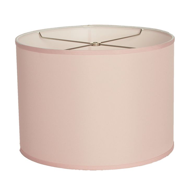 a pink lamp shade on a white background