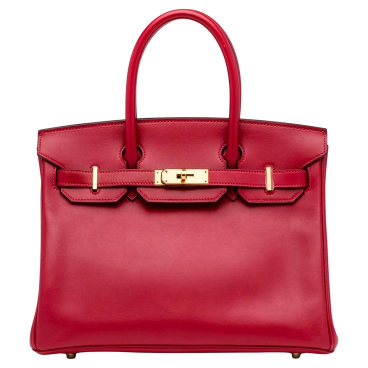 The Hermés Birkin bag embodies the quintessence of style and luxury due to its impeccable design, craftsmanship, and significance. That being said, it is the most iconic and desired piece from the Hermés handbag collection. Designer Red Bag With Branded Hardware, High-end Red Shoulder Bag With Top Handle, High-end Red Shoulder Bag With Double Handle, Luxury Red Bags With Gold-tone Hardware, High-end Red Shoulder Bag With Branded Hardware, Hermes Handbags, Hermes Birkin, Fashion Handbags, Birkin Bag