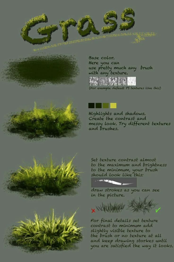 some grass is shown with different colors and shapes on it, including the words grass