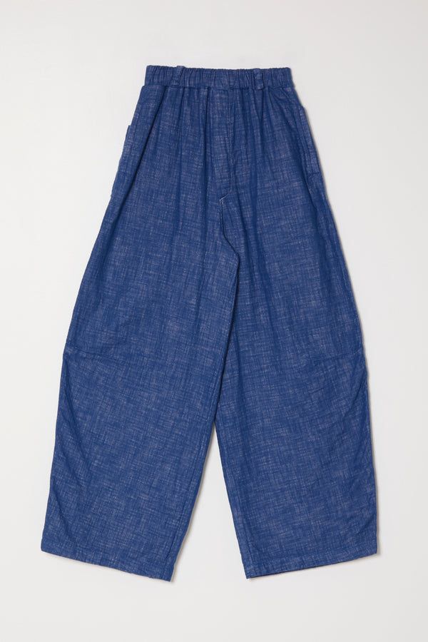 Indigo Wide Leg Cotton Pants, Indigo Wide-leg Cotton Bottoms, Indigo Cotton Wide Leg Relaxed Fit Pants, Indigo Cotton Wide Leg Pants With Relaxed Fit, Indigo Wide Leg Cotton Pants With Relaxed Fit, Indigo Cotton Wide-leg Pants, Washed Blue Relaxed Fit Wide-leg Pants, Indigo Relaxed Fit Wide-leg Pants, Indigo Cropped Cotton Pants