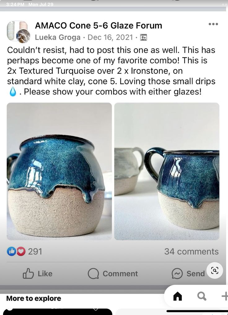 an image of a blue and white vase on the app store's facebook page