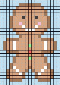 a cross stitch pattern with a teddy bear on it