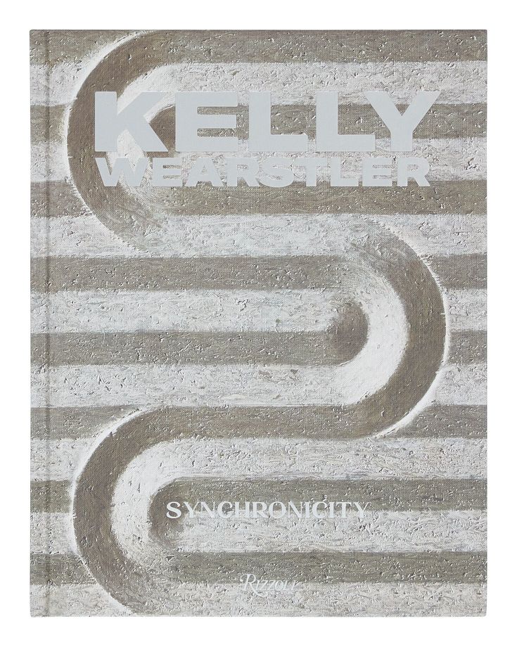 a book cover with the words kelly wercher in white and grey stripes on it