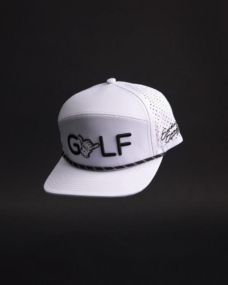 White Breathable Visor Snapback Hat, Breathable White Snapback Visor Hat, Breathable White Visor Snapback Hat, Breathable Visor Hat For Golf, Breathable Baseball Cap For Golf, White Breathable Visor Hat, Breathable White Visor Hat, White Snapback Hat For Golf, Curved Brim Baseball Cap For Golf