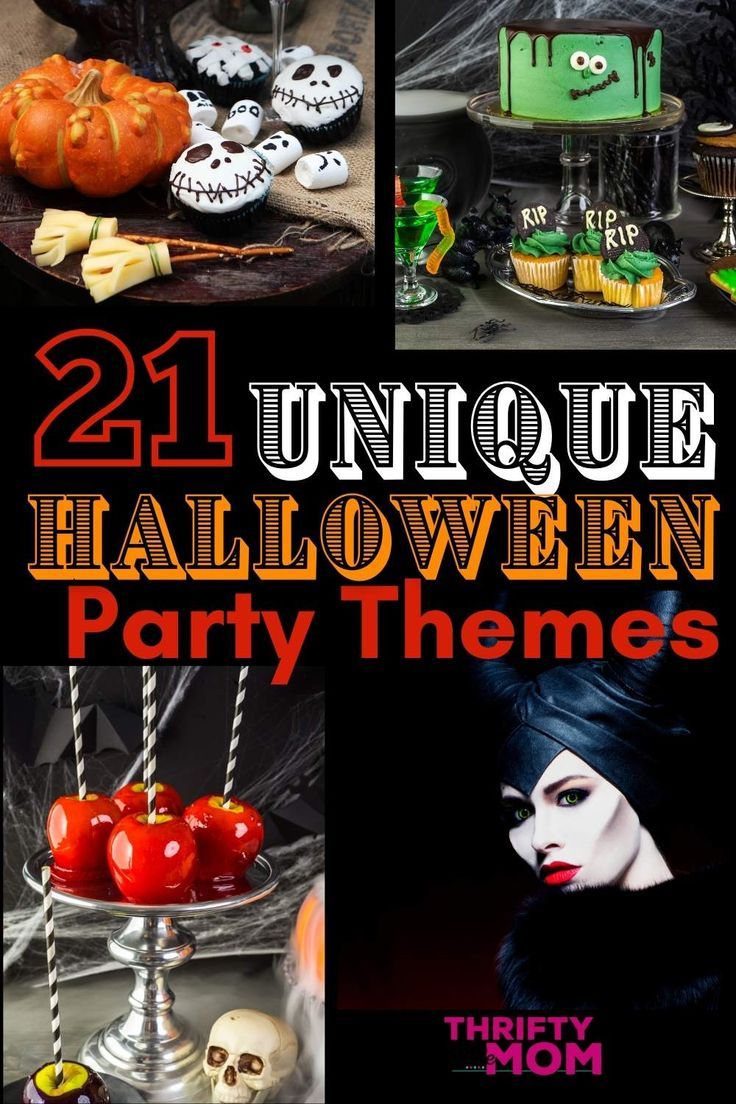 halloween party themes with pumpkins, skulls and other decorations for the theme in this collection