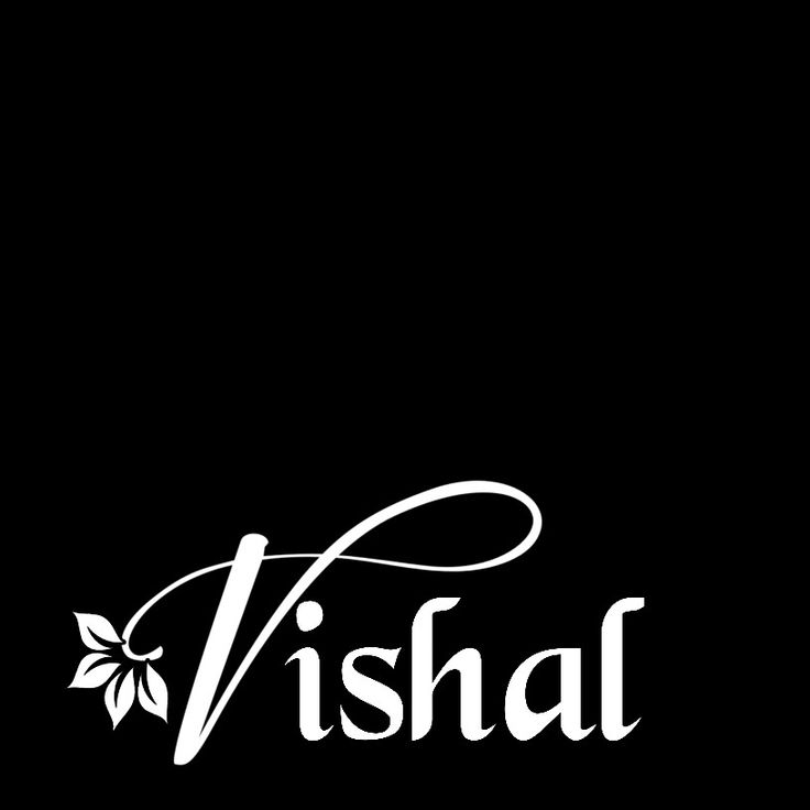 the logo for vishaf is shown on a black background with white lettering and flowers